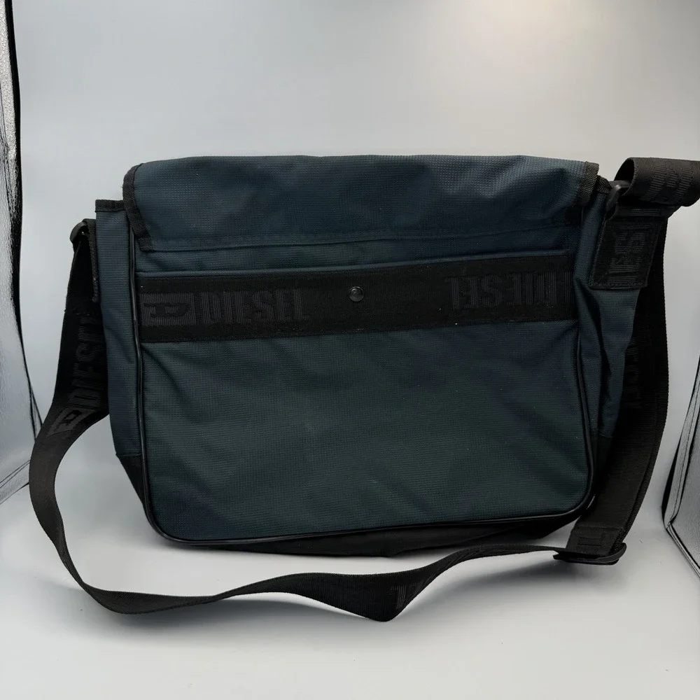Vintage Diesel Crossbody Messenger Bag Shoulder Bag Spare Parts Blue